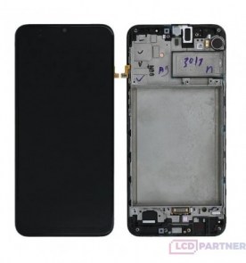 Lcd displej Samsung Galaxy A21s SM-A217F + dotyková deska + black přední kryt - originál