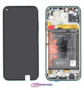 Huawei P40 Lite (JNY-L21A, JNY-L01A, JNY-L21B) LCD + dotyková deska + rámeček + malé části zelená - originál