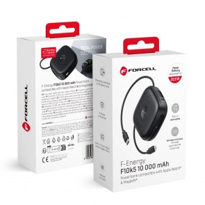 Powerbanka  F-ENERGY F10K5 kompatibilní s MagSafe PD3.1 QC3.0 3A 22,5W 10000 mAh černá