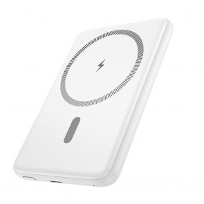 HOCO powerbanka 5000 mAh ultratenká kompatibilní s MagSafe PD QC 2A 20W J140A bílá