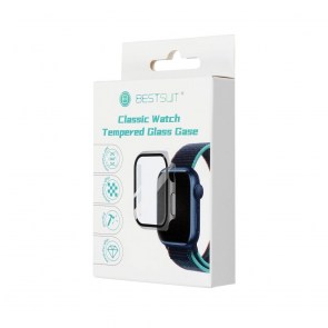 Pouzdro Bestsuit s hybridním sklem pro Apple Watch 10 46mm - průhledné