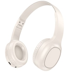 Bezdrátová sluchátka HOCO bluetooth W46 mléčně bílá