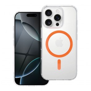 Drop Glue Colorful Ring Mag Cover kompatibilní s MagSafe pro IPHONE 15 oranžový