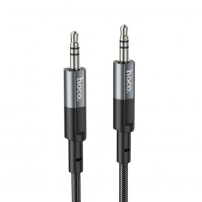 HOCO kabel AUX Jack 3,5 mm (samec) na Jack 3,5 mm (samec) UPA23 1 m kovově šedý