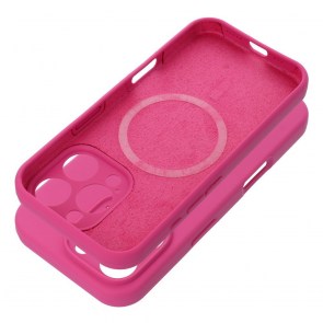 Pouzdro SILICONE 2mm pro IPHONE 15 Pro kompatibilní s MagSafe růžové