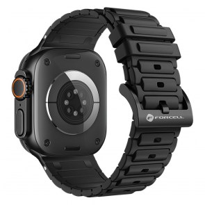  F-DESIGN FA06 silikonový řemínek pro APPLE Watch 42 / 44 / 45 / 49 mm černý