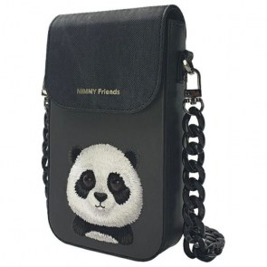 NIMMY taška na telefon BIG EYED PET 2.0 Panda černá