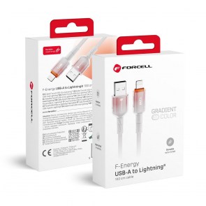  F-ENERGY C353 kabel USB A na Lightning 2,4A 12W Gradient 1 m bílý