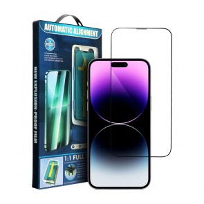 Tvrzené sklo 5D Full Glue pro iPhone 17 Air černé + aplikátor