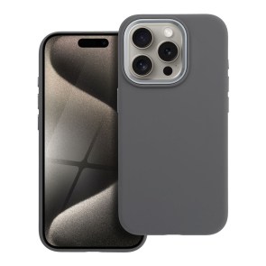 Pouzdro pro iPhone 15 PRO  F-Protect Frame Premium kompatibilní s Magsafe šedá