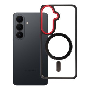 Pouzdro pro Samsung S26 Color Edge Mag Cover kompatibilní s MagSafe černo-červené