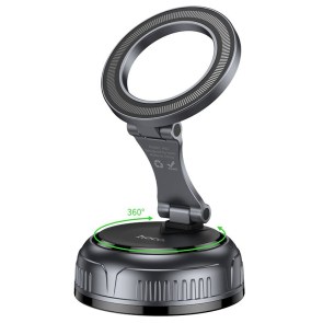 Držák do auta magnetický Hoco s nastavitelnou přísavkou H92 černý kov šedý