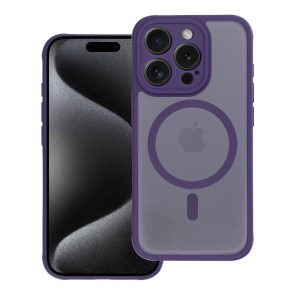 Pouzdro pro iPhone 14 PRO Full Matte Mag Cover kompatibilní s MagSafe purple