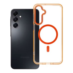 Pouzdro pro Samsung A16 Frame Clear Hybrid Mag Cover kompatibilní s MagSafe hermes orange