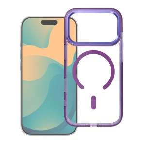 Pouzdro pro Samsung A56 Frame Clear Hybrid Mag Cover kompatibilní s MagSafe purple