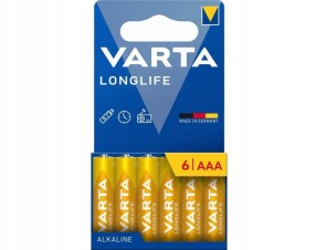 Alkalická baterie VARTA R3 (AAA) Longlife 6 ks 