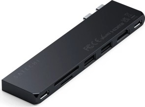 Adaptér HUB 7v1 2 x USB C Satechi Pro HUB Slim ST-HUCPHSD pro MacBook midnight