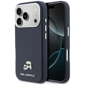 KARL LAGERFELD pouzdro pro IPHONE 17 Pro kompatibilní s MagSafe KLHMP17L6PFKCLB (PU FW W/ K&C Head Pin) modré