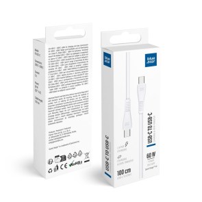 Kabel USB C na USB C Blue Star 3A 60W QC4.0 1 m PJ-DQ1-C bílý