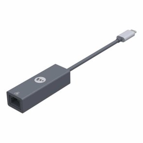 Adaptér Ethernet RJ45 (samice) na typ C (samec) – adaptér Mophie, šedý