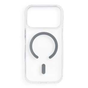 Pouzdro pro iPhone 17 Pro / 18 Pro „Drop Glue“ s barevným prstencem a krytem Mag Cover kompatibilní s MagSafe, šedé