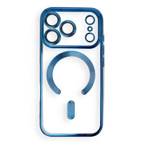 Pouzdro pro iPhone 18 Pro / 17 Pro Electro Mag Cover kompatibilní s MagSafe, tmavě modré