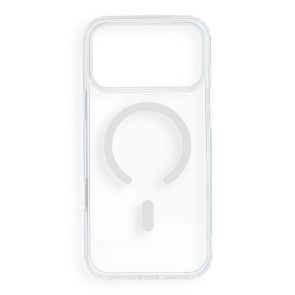 Pouzdro pro iPhone 18 Pro Max / 17 Pro Max „Drop Glue“ s barevným prstencem a krytem Mag Cover kompatibilní s MagSafe, bílé
