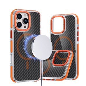 Pouzdro pro iPhone 18 Pro Max / 17 Pro Max Fiber kompatibilní s MagSafe, oranžové