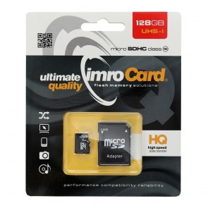 Paměťová karta Imro microSD 128GB s adaptérem / Class 10 UHS