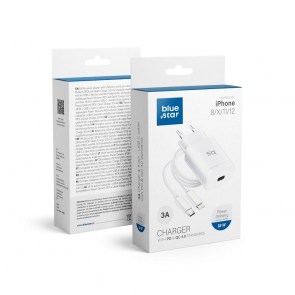 Cestovní nabíječka Blue Star pro iPhone X/11/12/13 mini - 18W s funkcí nabíjení PD