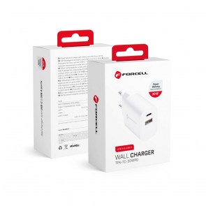 Cestovní nabíječka  se zásuvkami USB C a USB A - 3A 30W s funkcí PD a Quick Charge 4.0