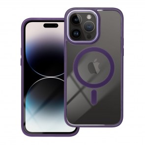 Pouzdro Color Edge Mag Cover kompatibilní s MagSafe pro IPHONE 14 PRO MAX tmavě fialové