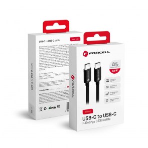  kabel Typ C až Typ C QC4.0 3A/20V PD60W C338 2m black