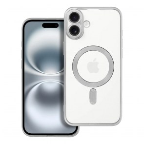 Pouzdro ELECTRO MAG COVER kompatibilní s MagSafe pro IPHONE 16 Plus stříbrné