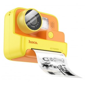 Dětský digitální fotoaparát HOCO s tiskárnou DV200 žlutý
