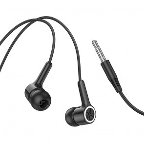 Drátová sluchátka HOCO Jack 3,5 mm s mikrofonem M104 černá