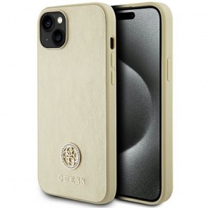 Pouzdro GUESS pro IPHONE 13 / 14 / 15 GUHCP15SPS4DGPD (Leather 4G Metal Logo Strass) zlaté