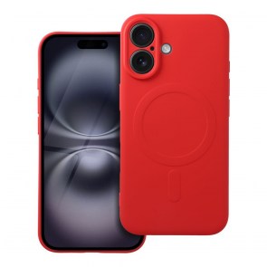 SILIKONOVÉ pouzdro MAG COVER kompatibilní s MagSafe pro IPHONE 16 červené
