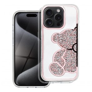 Pouzdro TEDDY BEAR pro IPHONE 13 MINI růžové