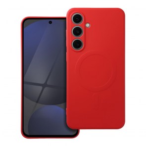 SILIKONOVÉ pouzdro MAG COVER kompatibilní s MagSafe pro SAMSUNG S24 FE červené